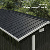 Outsunny 12' x 8' Metal Shed, Heavy Duty Outdoor Storage Shed, Dark Grey
