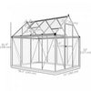 Outsunny 6' X 8' Polycarbonate Greenhouse Walk-in Greenhouse, Silver|Outsunny Serre En Polycarbonate De 6' X 8', Argente