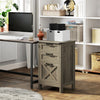 HOMCOM 3 Drawer File Cabinet Filing Cabinet for A4 Letter Size Grey Wash