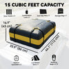 Outsunny Rooftop Cargo Carrier, 15 Cubic Feet Waterproof Soft-Shell Car Roof Storage Bag with 8 Reinforced Straps, Anti-Slip Mat, Door Hooks for All Vehicles with/without Rails