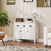 HOMCOM Sideboard Buffet Cabinet, 40" Kitchen Coffee Bar Cabinet, White