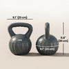 Soozier Kettlebell, 26 lbs Kettle Bell with Non-Slip Handle for Home Gym, Weight Lifting and Strength Training, Grey