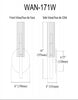 Dainolite Wand 1 Light Wall Sconce Matte Black/Aged Brass Frosted Glass Lamp|Applique murale Wand de Dainolite en verre givré, avec fini noir mat et laiton vieilli, et 1 ampoule
