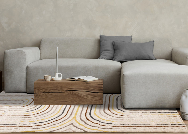 Marley Multi-Colour Double Rainbow Area Rug - 5'3\" x 7'7\"