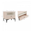 Amara Modern 20" Nightstand in Pale Rose and White (1-Drawer) - Set of 2 | Table de nuit moderne Amara 20" en rose pale et blanc (1 tiroir) - Lot de 2