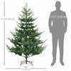 HOMCOM 6' Artificial Christmas Tree with Hinge Design Green