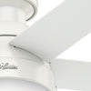 Anslee Low Profile Ceiling Fan with Light Fixture - White | Ventilateur de plafond Anslee à profil bas avec luminaire - Blanc