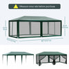 Outsunny 10' x 20' Party Tent, Outdoor Canopy Garden Sun Shade, Green