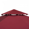 Outsunny 9.8' X 9.8' Square 2-tier Gazebo Replacement Canopy, Top Cover Outdoor Garden Sun Shade She|Outsunny 9,8 'x 9,8' Carre 2 Niveaux Gazebo Auvent Remplacement Couverture Superieure Exterieur Jard