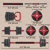 Soozier 66 lb 5-in-1 Adjustable Dumbbell Set with Connector for Home Gym