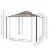 Outsunny 10' X 12' Patio Gazebo, Double roof Outdoor Canopy Shelter With Corner Frame And Mesh Netti|Outsunny 12' X 10' Tonnelle Pavillon Jardin Patio Terrasse Gazebo Auvent Abri D'exterieur Avec Doubl