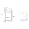 Augusta Modern Metal Upholstered Barstool in White - Set of 3 | Tabouret de bar moderne Augusta en metal et tissu blanc - Lot de 3