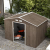 Outsunny 9.1'x 6.4' X 6.3' Garden Storage Shed W/ Steel Foundation Kit|Outsunny Abri De Jardin 9,1' X 6,4' X 6,3' Avec Kit De Fondation En Acier