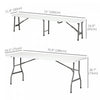 Outsunny Hdpe Picnic Table Set With Beer Table & 2 Benches For 6, White