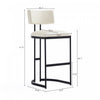 Juno Contemporary Modern Metal Barstool in Ivory | Tabouret de bar moderne contemporain en metal Juno, ivoire