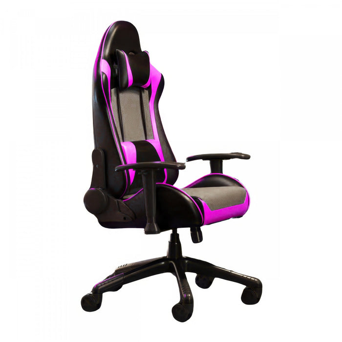 TygerClaw High Back Gaming Chair for Maximum Comfort in Pink Office Chair