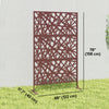 Outsunny Outdoor Privacy Screen, Freestanding Outdoor Divider, Dark Brown