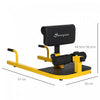 Soozier Adjustable Squat Machine With Push Up Bars, Multifunction Deep Sissy Squat Machine Leg Exerc|Soozier Multifonction Reglable Squat Machine Sissy Squat Jambe Exerciseur Pompe Abdo Musculation A D