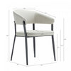 Belle Modern Metal Upholstered Dining Chair in Oatmeal | Chaise de salle a manger moderne en metal Belle, rembourree, coloris flocon d’avoine