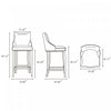 Shubert Modern Wood Upholstered Barstool in Tan - Set of 2 | Tabouret de bar moderne en bois avec revetement en tissu couleur beige Shubert - Lot de 2