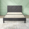 Judy Upholstered Platform Bed with Headboard in Dark Grey - King Size | Judy lit plateforme rembourré avec tête de lit gris foncé - Très grand