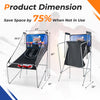 Costway Dual Shot Basketball Arcade Game With 8 Game Modes Electronic Scoring Blue