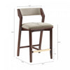 Patricia Modern Wood Upholstered Counter Stool in Linen Bar Stool | Tabouret de comptoir moderne Patricia en bois avec revetement en lin