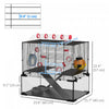 Pawhut Hamster Cage, Small Animal House With Deep Glass Bottom, Tunnel Tube System, Ramps, Platforms|Pawhut Cage Pour Hamster, Maison Pour Petits Animaux Avec Fond En Verre Profond, Systeme De Tunnel,