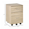 Vinsetto 2 Drawer Filing Cabinet With Hanging Rail|Vinsetto Classeur A 2 Tiroirs Avec Rail De Suspension