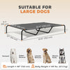PawHut Elevated Outdoor Dog Bed, Raised Dog Bed for Large Breeds, Portable Cooling Outdoor Pet Cot with Washable Breathable Mesh, for Camping or Beach, Up to 149lbs, Grey
