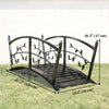 Outsunny 4 FT Metal Garden Bridge with Safety Railings, Outdoor Bridge