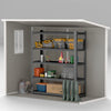 Outsunny 8' X 4' Outdoor Storage Shed, Resin Shed With Floor, Light Grey|Outsunny Abri De Rangement 8' X 4', Remise En Resine Avec Sol, Gris Clair