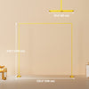 Outsunny Wedding Arch, Metal Arch Backdrop Stand For Birthday Party, Gold