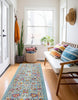 Jasmine Blue Rug 2'8" x 8'2" | Tapis de Couloir Traditionnel Jasmine 2'8" x 8'2" en Bleu