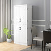 HOMCOM Kitchen Pantry Storage Cabinet, 6-tier Pantry with 4 Doors, White