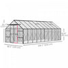 Outsunny Polycarbonate Greenhouse Kit With Vent Rain Gutter Door, Black|Outsunny Serre En Polycarbonate Avec Porte, Gouttiere, Aeration, Noir