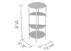 End Table With 4 Tier Etagere Shelf - Brown Reclaimed Wood | Table de bout avec étagère à 4 étages - bois recyclé brun