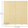 Homcom 6 Ft 4 Panel Room Divider Screens With Hand Woven Bamboo|Homcom Ecrans De Separation De Piece 6' 4 Anneaux Avec Bambou Tisse