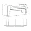 Concord Modern Glam Chenille Accent Bench in Dove | Banc d’appoint moderne glamour en chenille Concord, coloris colombe