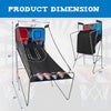 Costway Dual Shot Basketball Arcade Game With 8 Game Modes Arcade Sound Electronic Scoring Red