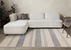 Covington Beige Grey Striped Design Rug, 7'10" x 10'6" Indoor Area Rug | Tapis Covington beige et gris a rayures, 7'10" x 10'6"
