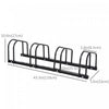 Soozier 4-bike Bicycle Floor Parking Rack Cycling Storage Stand Black
