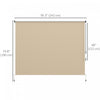 Outsunny Outdoor Roller Shade, 8' X 6' Patio Door Blinds, Beige