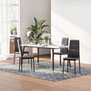 HOMCOM Dining Chairs Set of 4, Faux Leather Side Chairs with High Back