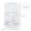 Pawhut 36" Bird Cage For Finches, Canaries Budgies, Parrot Cage With Accessories Handle, White|Pawhut 36" Cage A Oiseaux Ara Maison De Jeu Cacatoes Perroquet Cage De Vol 2 Portes Perchoir 4 Mange