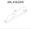 Dainolite Arandel Vanity Light 4"d 18w LED Matte Black White Acrylic Diffuser Lamp|Lumière de coiffeuse Arandel de Dainolite de 4 po de diamètre en acrylique blanc qui diffuse la lumière, avec fini noir mat et ampoule à DEL de 18 W