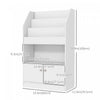 Qaba Kids Bookshelf, Toy Storage Organizer For 3-8 Years Old, For Bedroom, Playroom, Nursery, White|Qaba Rangement Pour Jouets, Bibliotheque Pour Enfants Pour Chambre A Coucher, Salle De Jeux, Creche,
