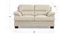 Hydeline Luxor Leather Loveseat - Vanilla | Luxor Causeuse en cuir – Vanille