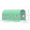 Outsunny Walk-in Tunnel Greenhouse 13 X 6.4 X 6.5 Ft Hoop House, Green|Outsunny Serre Tunnel De Plain-pied, Serre De 13 X 6.4 X 6.5 Pi, Vert