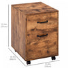 Homcom 2 Drawers Filing Cabinet With Hanging Rail|Homcom Classeur A 2 Tiroirs Avec Rail De Suspension